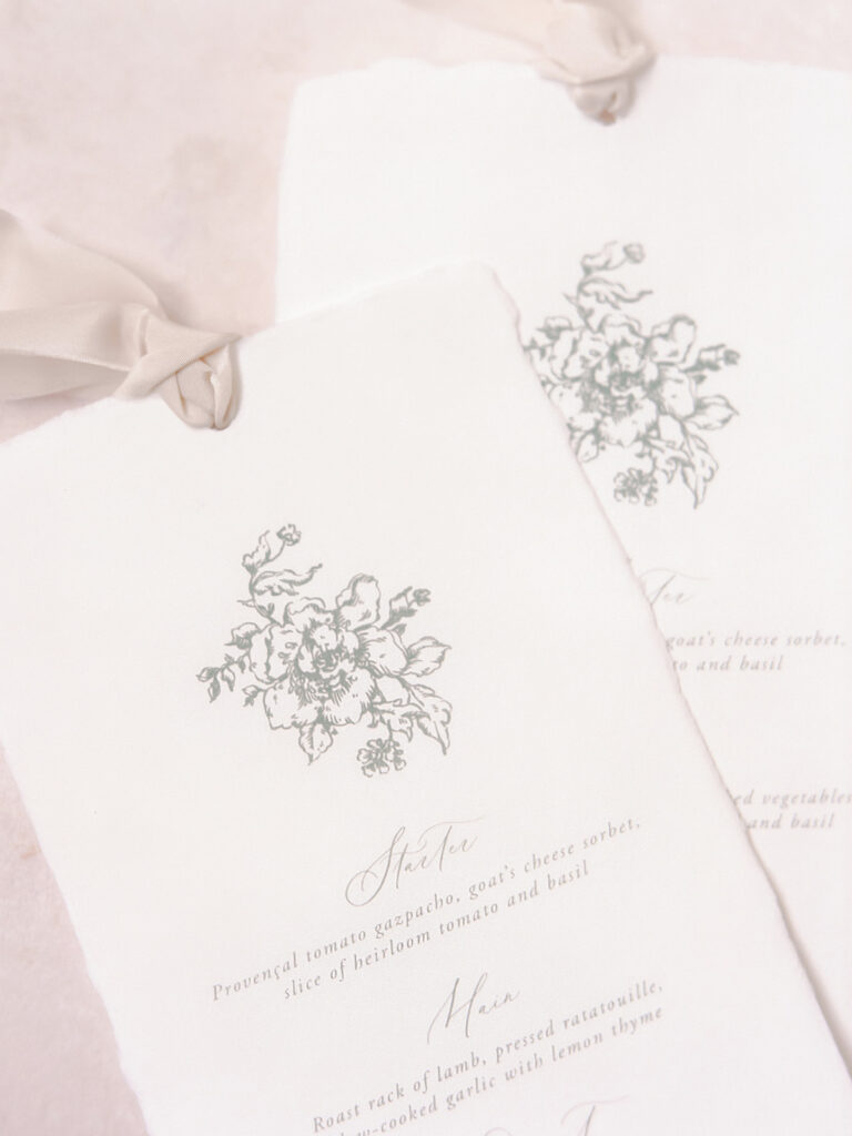 Chateau de sannes luxury wedding stationeries