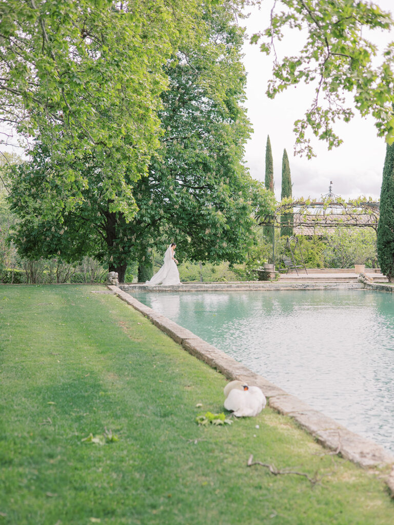 Chateau de sannes luxury wedding first look