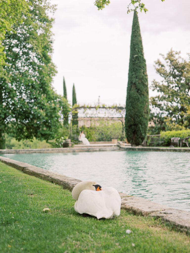 Chateau de sannes luxury wedding first look