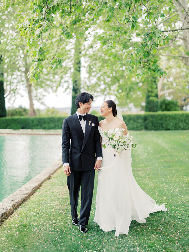 Chateau de sannes luxury wedding first look