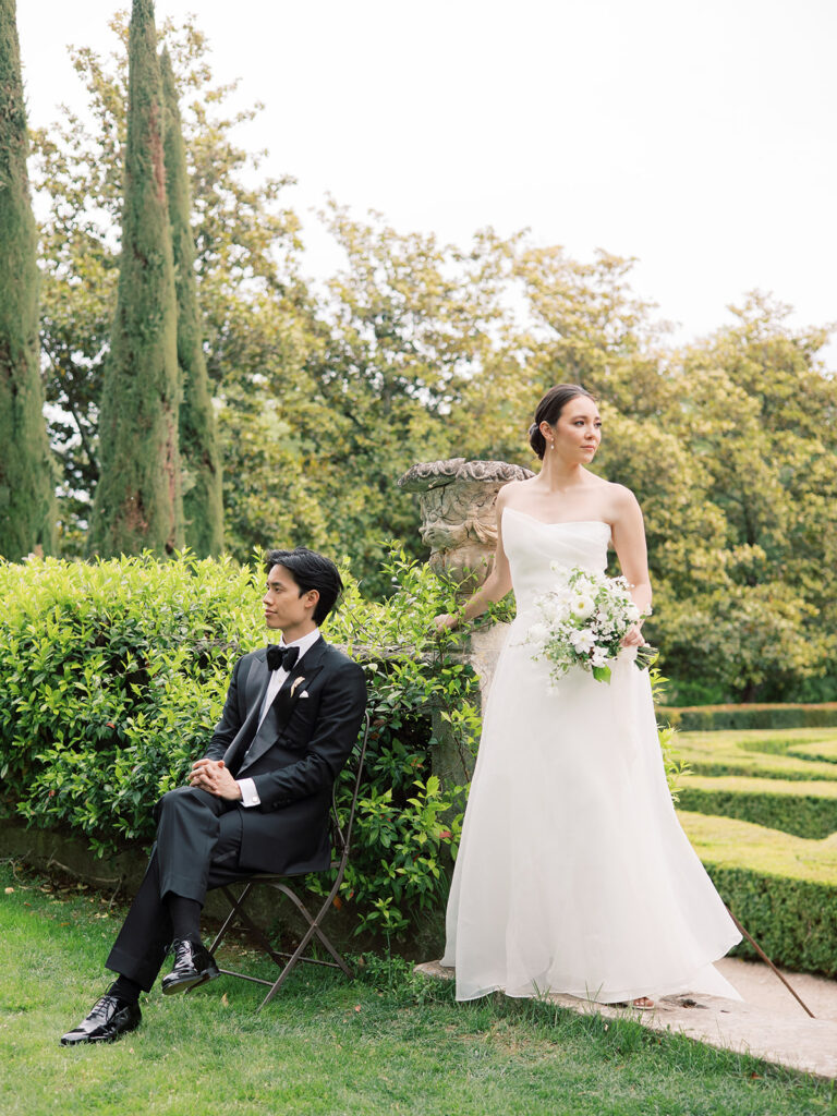 Chateau de sannes luxury wedding first look