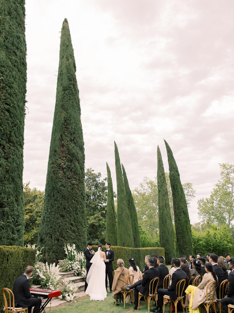 Chateau de sannes luxury wedding ceremony