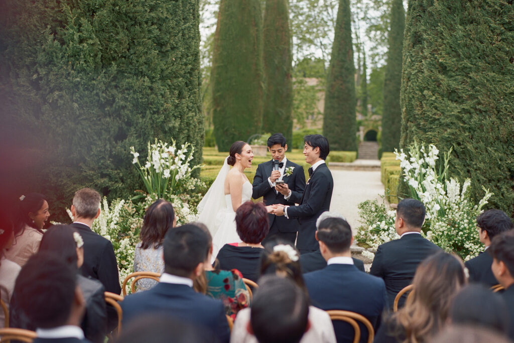 Chateau de sannes luxury wedding ceremony