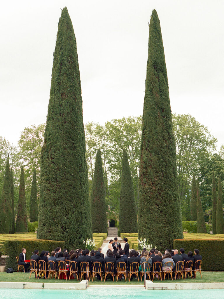 Chateau de sannes luxury wedding ceremony